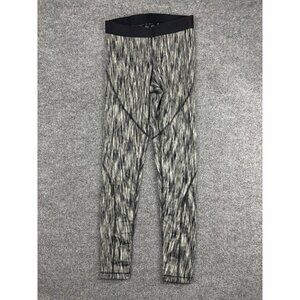 Nike Pro Hyperwarm Leggings Mens Small Gray Black Compression Pants Warm